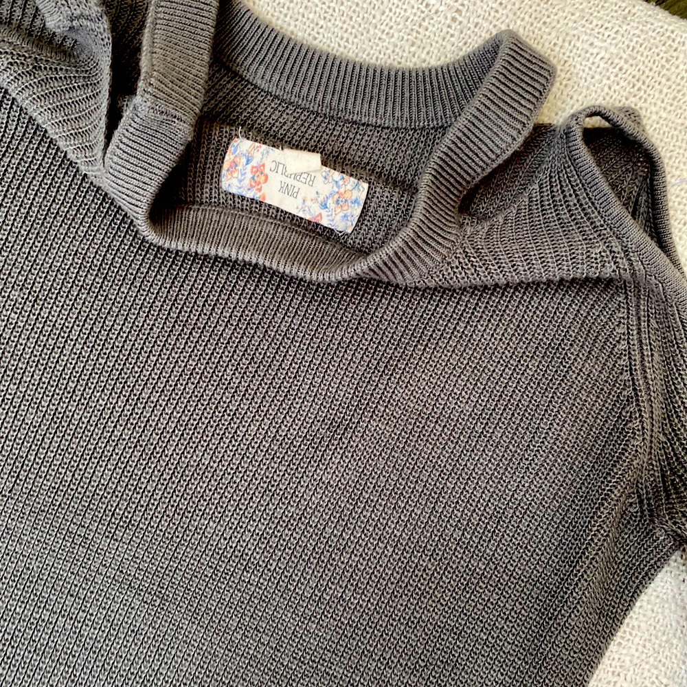 Gray light weight sweater